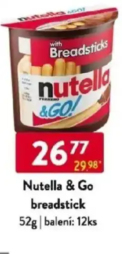Qanto Nutella & Go breadstick nabídka