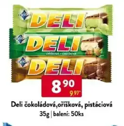 Qanto Deli čokoládová,oříšková, pistáciová nabídka