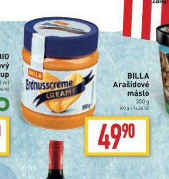 Billa Billa arašídové máslo nabídka