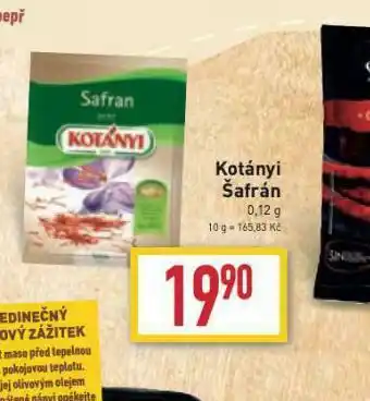 Billa Kotányi šafrán nabídka