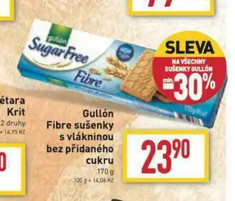 Billa Gullón fibre sušenky s vlákninou bez přidaného cukru nabídka