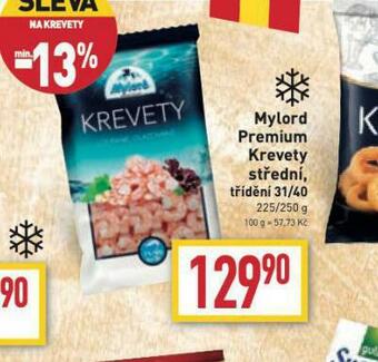 Billa Mylord premium krevety nabídka