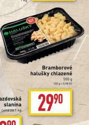 Billa Bramborové halušky chlazené nabídka
