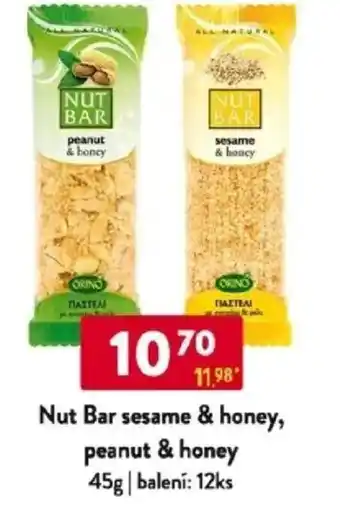 Qanto Nut Bar sesame & honey, peanut & honey nabídka