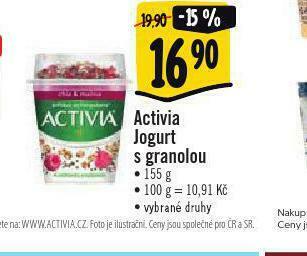 Albert Activia jogurt s granolou nabídka