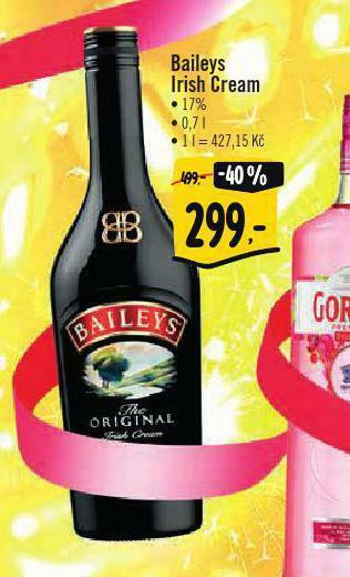 Albert Baileys irish cream nabídka