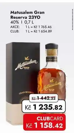 TRAVEL FREE Matusalem Gran Reserva 23YO 40% nabídka