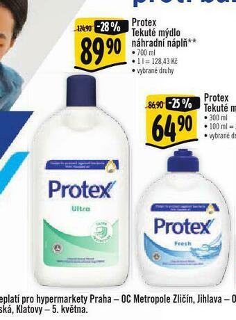Albert Protex tekuté mýdlo náhradní náplň nabídka