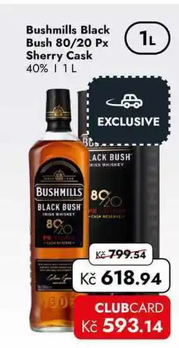 TRAVEL FREE Bushmills Black Bush 80/20 Px Sherry Cask 40% nabídka