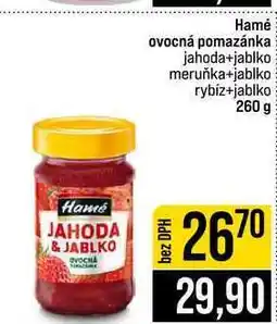 Jip Hamé ovocná pomazánka jahoda+jablko meruňka+jablko rybíz+jablko 260 g nabídka