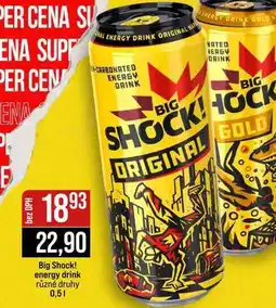 Jip Big Shock! energy drink různé druhy nabídka