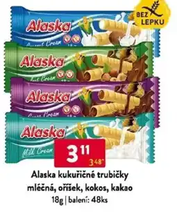 Qanto Alaska kukuřičné trubičky mléčná, oříšek, kokos, kakao nabídka