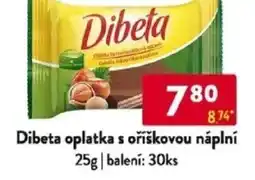 Qanto Dibeta oplatka s oříškovou náplní nabídka