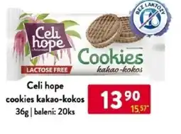 Qanto Celi hope cookies kakao-kokos nabídka