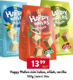 Qanto Happy Wafers mini kakao, oříšek, vanilka nabídka