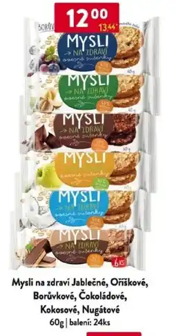 Qanto Mysli na zdraví Jablečné, Oříškové, Borůvkové, Čokoládové, Kokosové, Nugátové nabídka