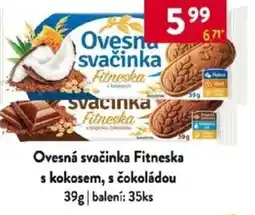 Qanto Ovesná svačinka Fitneska s kokosem, s čokoládou nabídka