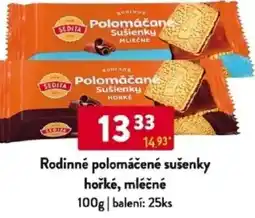 Qanto Rodinné polomáčené sušenky hořké, mléčné nabídka
