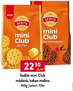 Qanto Sedita mini Club máslové, kakao-malina nabídka