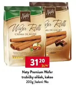 Qanto Naty Premium Wafer trubičky oříšek, kakao nabídka