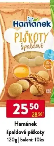 Qanto Hamánek špaldové piškoty nabídka