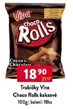Qanto Trubičky Viva Choco Rolls kakaové nabídka