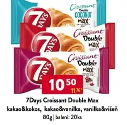 Qanto 7Days Croissant Double Max kakao&kokos, kakao&vanilka, vanilka&višeň nabídka