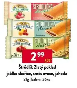 Qanto Štrudlík Zlatý poklad jablko skořice, směs ovoce, jahoda nabídka