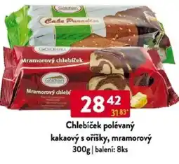 Qanto Chlebíček polévaný kakaový s oříšky, mramorový nabídka