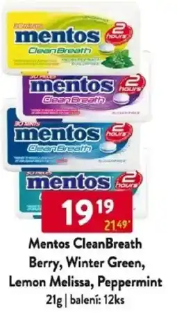 Qanto Mentos CleanBreath Berry, Winter Green, Lemon Melissa, Peppermint nabídka