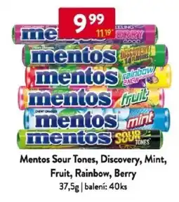 Qanto Mentos Sour Tones, Discovery, Mint, Fruit, Rainbow, Berry nabídka