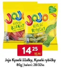Qanto Jojo Kyselé žížalky, Kyselé rybičky nabídka