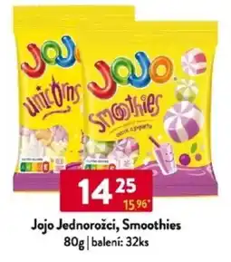Qanto Jojo Jednorožci, Smoothies nabídka