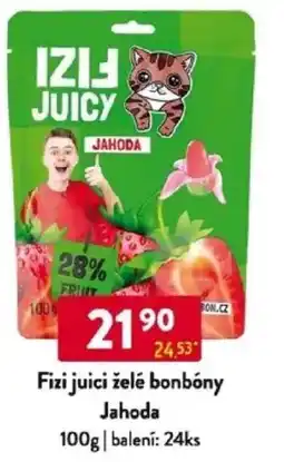 Qanto Fizi juici želé bonbóny Jahoda nabídka