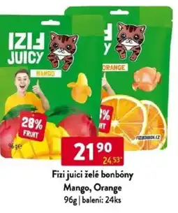 Qanto Fizi juici želé bonbóny Mango, Orange nabídka