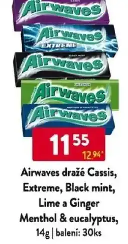 Qanto Airwaves dražé Cassis, Extreme, Black mint, Lime a Ginger Menthol & eucalyptus nabídka
