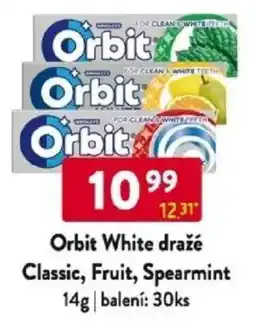 Qanto Orbit White dražé Classic, Fruit, Spearmint nabídka