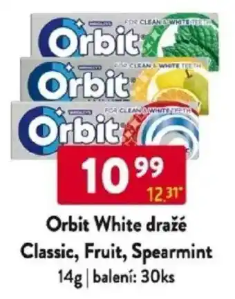 Qanto Orbit White dražé Classic, Fruit, Spearmint nabídka