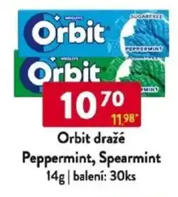 Qanto Orbit dražé Peppermint, Spearmint nabídka