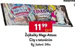 Qanto Žvýkačky Mega Attoos City s tetováním nabídka