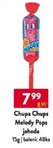 Qanto Chupa Chups Melody Pops jahoda nabídka