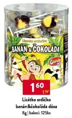 Qanto Lízátko srdíčko banán&čokoláda dóza nabídka