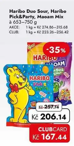 TRAVEL FREE Haribo Duo Sour, Haribo Pick&Party, Maoam Mix à nabídka