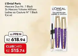 TRAVEL FREE L'Oréal Paris Mascara Duo Nr. 1 Black 2x Mascara Volume Millions Lashes so Couture N° 1 Black nabídka
