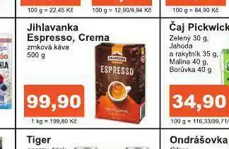 Coop Jihlavanka espresso, crema zrnková káva nabídka