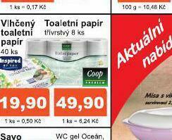 Coop Toaletní papír nabídka