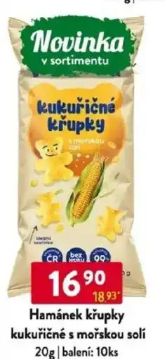 Qanto Hamánek křupky kukuřičné s mořskou solí nabídka