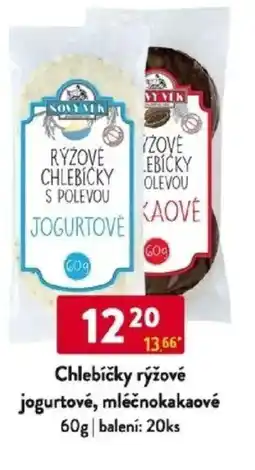 Qanto Chlebíčky rýžové jogurtové, mléčnokakaové nabídka