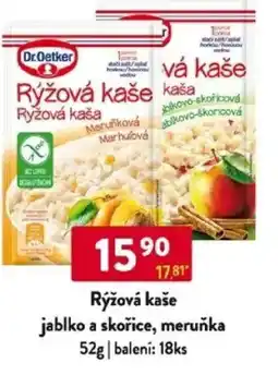 Qanto Dr.Oetker Rýžová kaše jablko a skořice, meruňka nabídka