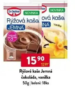 Qanto Dr.Oetker Rýžová kaše Jemná čokoláda, vanilka nabídka